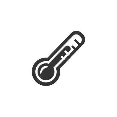 Web sitesi ve grafik tasarımı için termometre ikon vektör çizimi