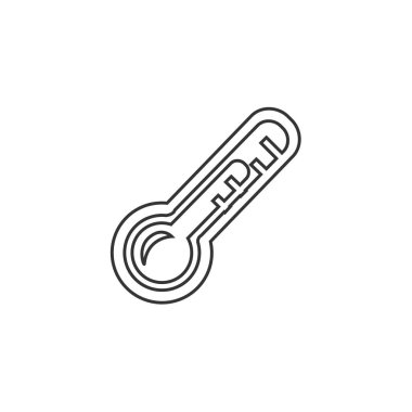 Web sitesi ve grafik tasarımı için termometre ikon vektör çizimi