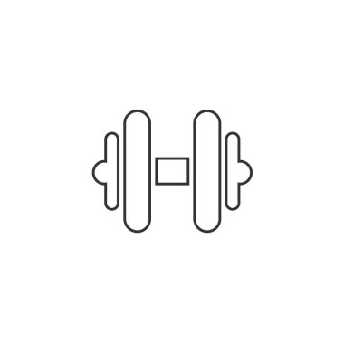 webiste ve grafik tasarımı için dambıl simgesi vektör çizimi