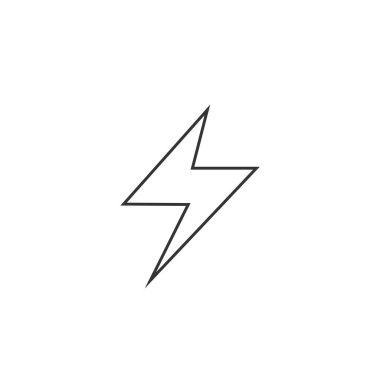 Web sitesi ve grafik tasarımı için yıldırım ikonu vektör illüstrasyonu