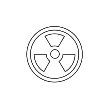 Web sitesi ve grafik tasarımı için radyasyon ikonu vektör illüstrasyonu