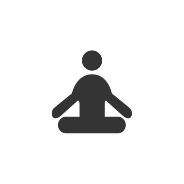 Web sitesi ve grafik tasarımı için yoga simgesi vektörü