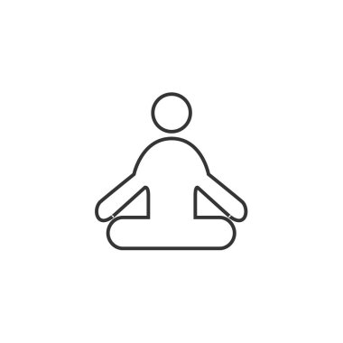 Web sitesi ve grafik tasarımı için yoga simgesi vektörü
