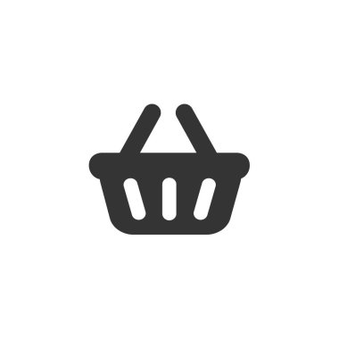 Web sitesi ve grafik tasarımı için alışveriş sepeti ikonu vektörü