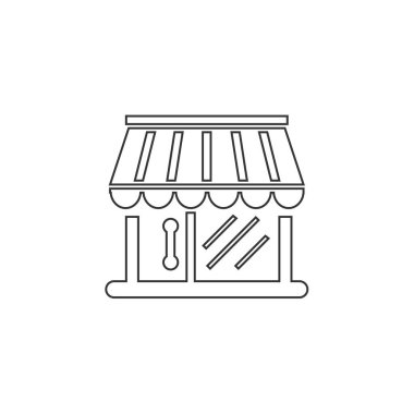 Web sitesi ve grafik tasarımı için dükkan simgesi vektörünü sakla