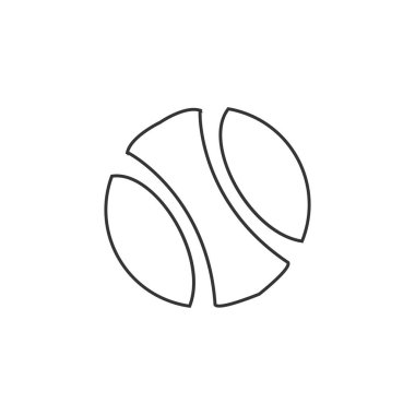 İnternet sitesi ve grafik tasarımı için tenis topu ikonu vektörü