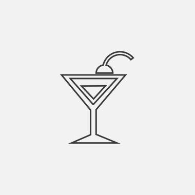 cocktail drink icon illustration icon  eps