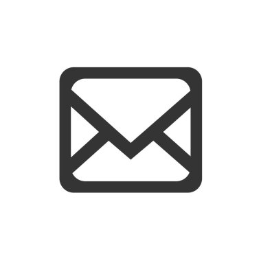 Web sitesi ve grafik tasarımı için ileti zarfı ikonu vektör illüstrasyon sembolü