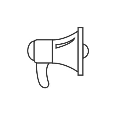 Web sitesi ve grafik tasarımı için megafon ikonu vektör illüstrasyon sembolü