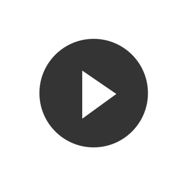 Web sitesi ve grafik tasarımı için çalma düğmesi vektör resmetme sembolü