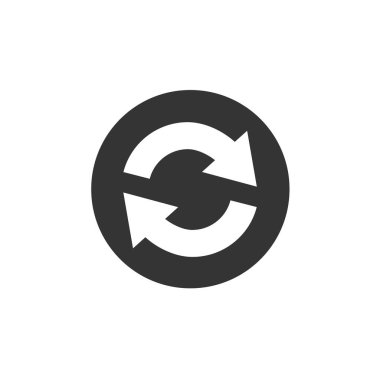 Web sitesi ve grafik tasarımı için ikon vektör illüstrasyonunu tazele