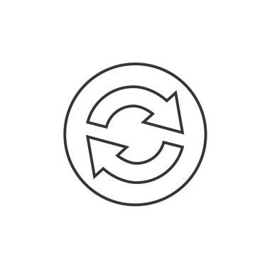 Web sitesi ve grafik tasarımı için ikon vektör illüstrasyonunu tazele