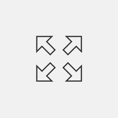 Web sitesi ve grafik tasarımı için ikon vektör illüstrasyonunu yeniden boyutlandır