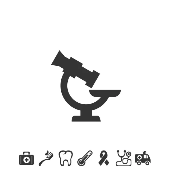 Mikroskop Icon Vektor Illustration Für Website Und Grafikdesign — Stockvektor