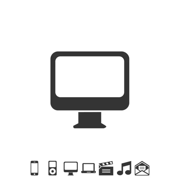 Icono Monitor Ilustración Vectorial Para Sitio Web Diseño Gráfico — Archivo Imágenes Vectoriales