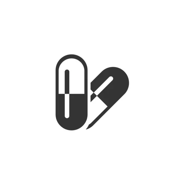 Medicinska Piller Ikon Vektor Illustration För Webbplats Och Grafisk Design — Stock vektor