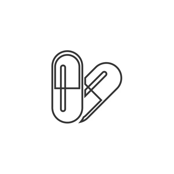 Медицинские Таблетки Иконка Векторная Иллюстрация Веб Сайта Графический Дизайн — стоковый вектор