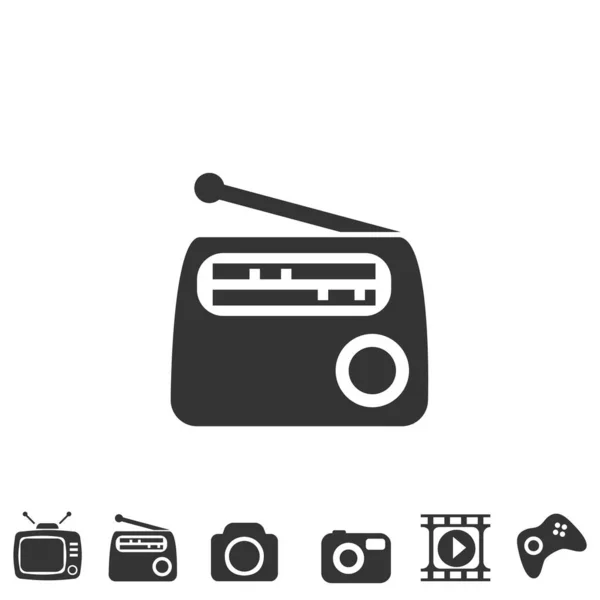 Radio Icon Vektor Illustration Für Website Und Grafikdesign — Stockvektor
