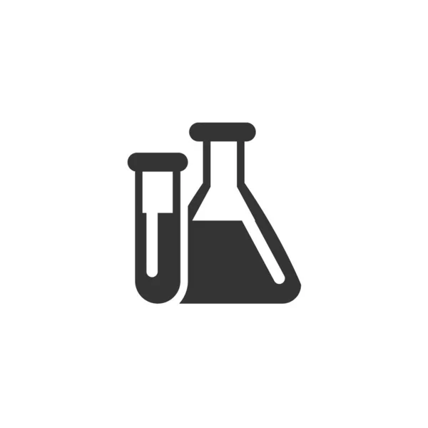 Chemie Reagenzgläser Icon Vector Illustration Für Webiste Und Grafikdesign — Stockvektor