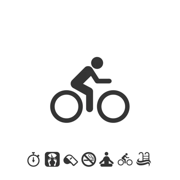 Fahrradsymbolvektor Für Website Und Grafikdesign — Stockvektor