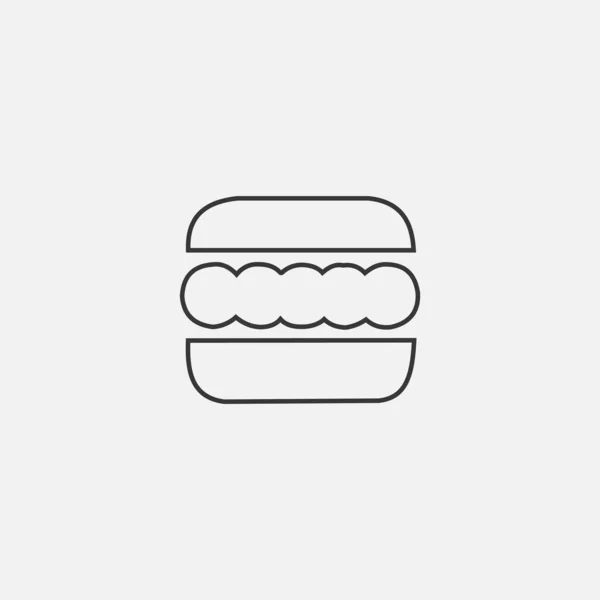 Burger Icon Illustration Icon Eps — Stockvector