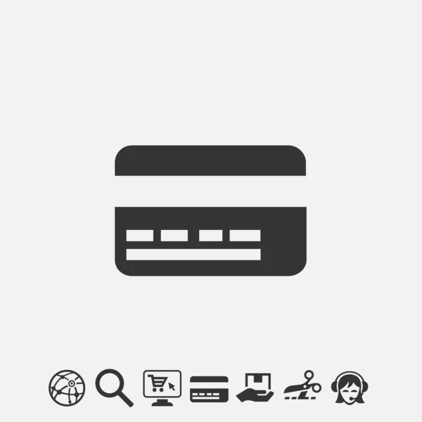 Credit Card Icon Illustration Icon Eps — Image vectorielle