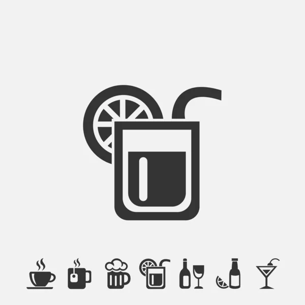 Cocktail Icon Illustration Icon Eps — Vetor de Stock