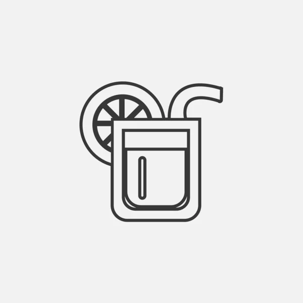 Cocktail Icon Illustration Icon Eps — 图库矢量图片