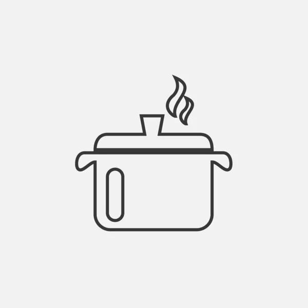 Cooking Pot Icon Illustration Icon Eps — Vector de stock