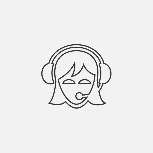 Customer Support Icon Illustration Icon Eps — Image vectorielle