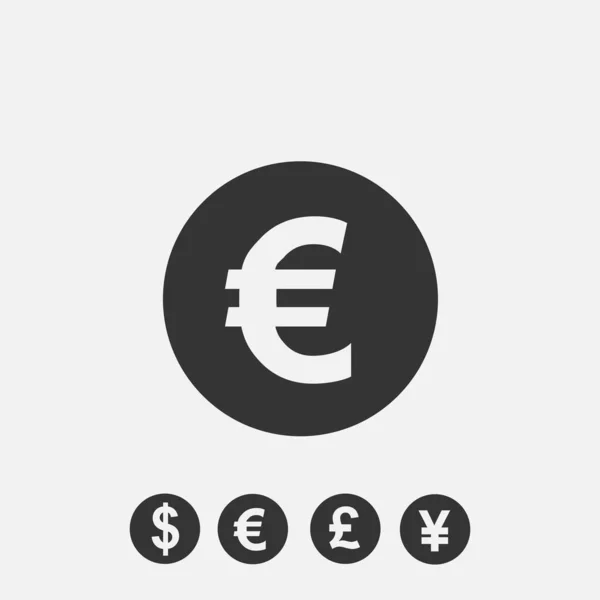 Euro Currency Icon Illustration Icon Eps — Vetor de Stock