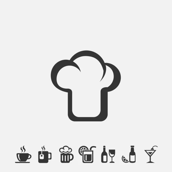 Chef Hat Icon Illustration Icon Eps — Stok Vektör