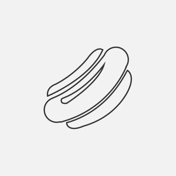 Hot Dog Icon Illustration Icon Eps — Stok Vektör