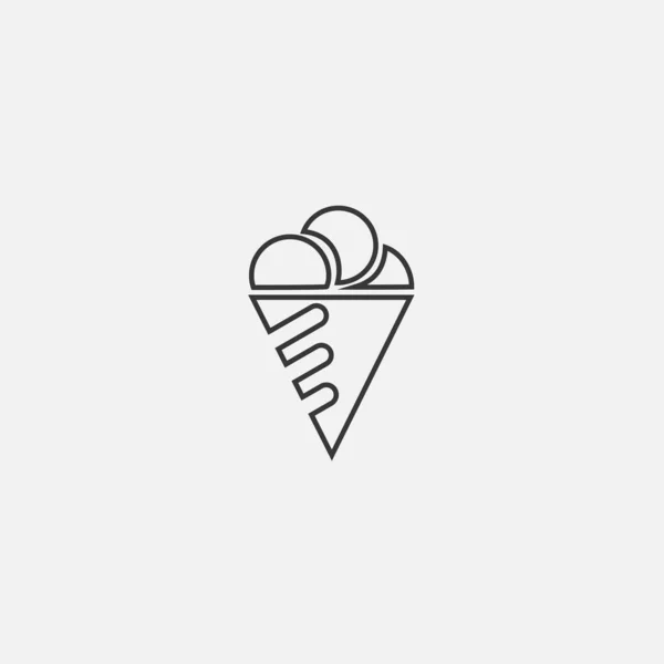 Ice Cream Icon Illustration Icon Eps — Image vectorielle