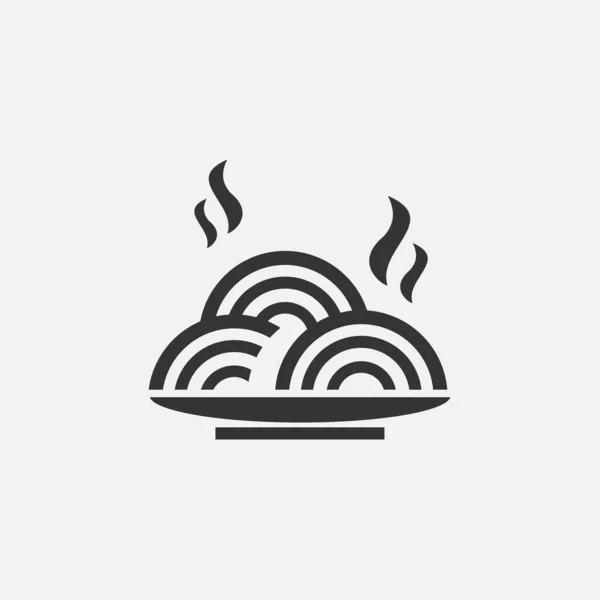 Cooked Noodles Icon Illustration Icon Eps — Image vectorielle