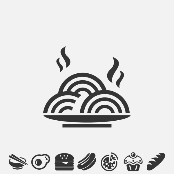 Cooked Noodles Icon Illustration Icon Eps — Image vectorielle