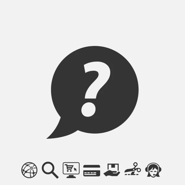 Question Mark Icon Illustration Icon Eps — Vetor de Stock