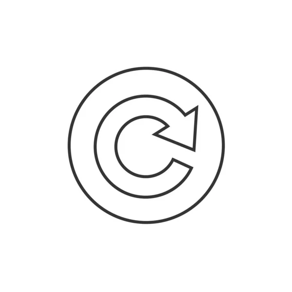 Arrow Clockwise Icon Vector Illustration Symbol Website Graphic Design — Stock Vector