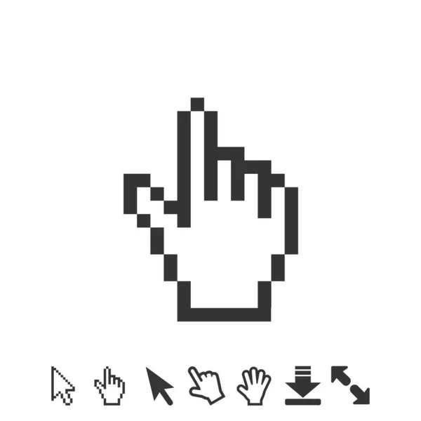 Cursor Hand Pictogram Vector Illustratie Symbool Voor Website Grafisch Ontwerp — Stockvector