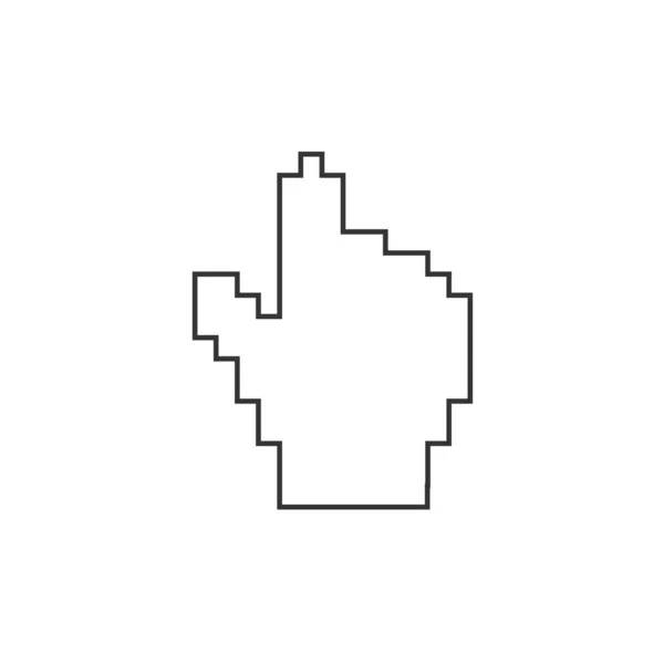 Icono Mano Del Cursor Vector Símbolo Ilustración Para Sitio Web — Vector de stock
