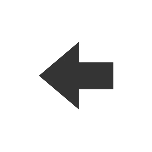 Flecha Izquierda Icono Vector Símbolo Ilustración Para Sitio Web Diseño — Vector de stock