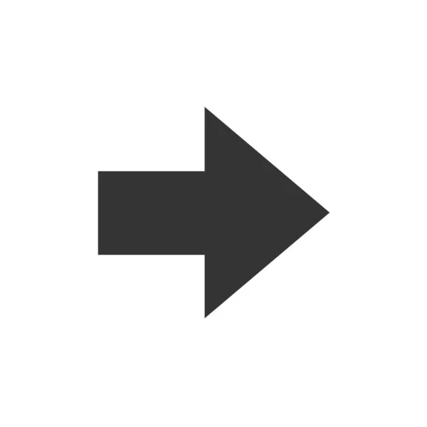 Flecha Derecha Icono Vector Símbolo Ilustración Para Sitio Web Diseño — Vector de stock