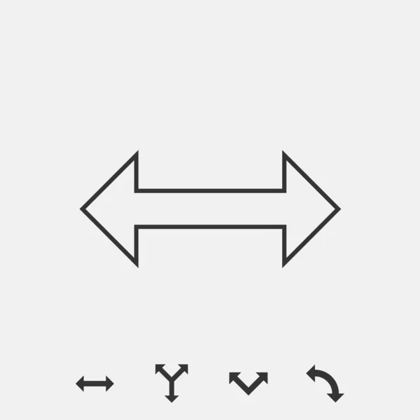 Wege Pfeil Symbol Vektor Illustration Symbol Für Website Und Grafik — Stockvektor