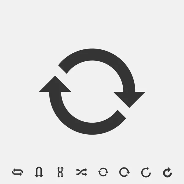 Uhrzeigersinn Drehende Symbol Vektor Illustration Symbol Für Website Und Grafik — Stockvektor
