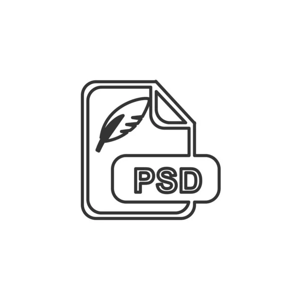 Psd File Format Icon Vector Illustration Symbol Website Graphic Design — Stock Vector