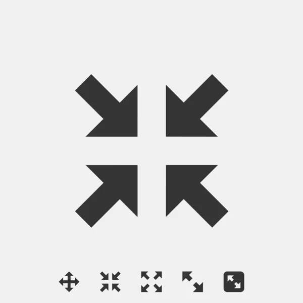 Cambiar Tamaño Icono Vector Símbolo Ilustración Para Sitio Web Diseño — Archivo Imágenes Vectoriales
