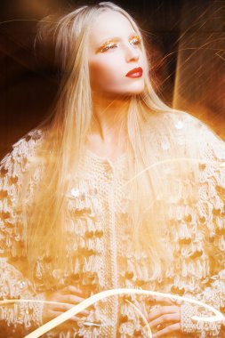 model lüks makyaj ile