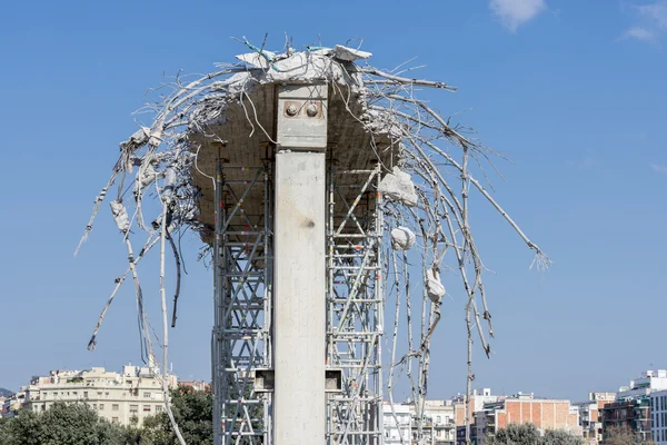 Demolition of an urban bridge — Stock Photo, Image