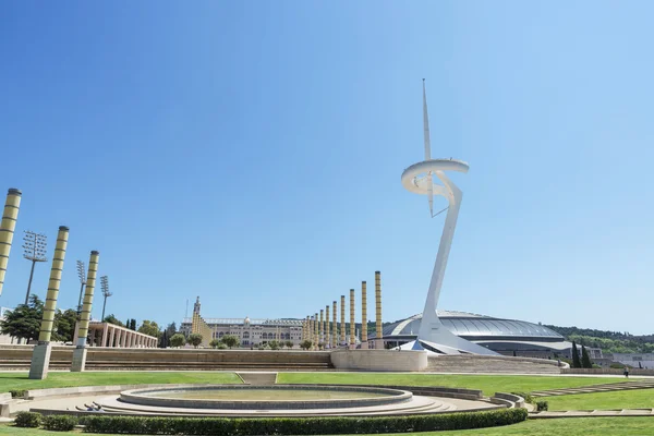 Calatrava's telecommunicatie toren en palau sant jordi — Stockfoto
