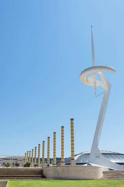 Torre delle telecomunicazioni di Calatrava e Palau Sant Jordi — Foto Stock